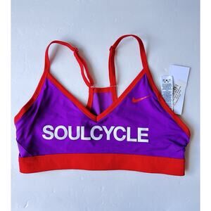 Nike Soul Cycle Sports Bra Size Small NWT Purple Red Color